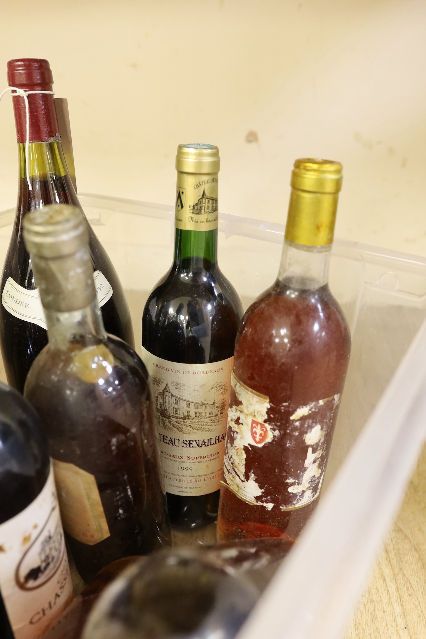 A collection of mixed wines to include a magnum of 1983 Labouré-Rou Red Burgundy wine (14 bottles)